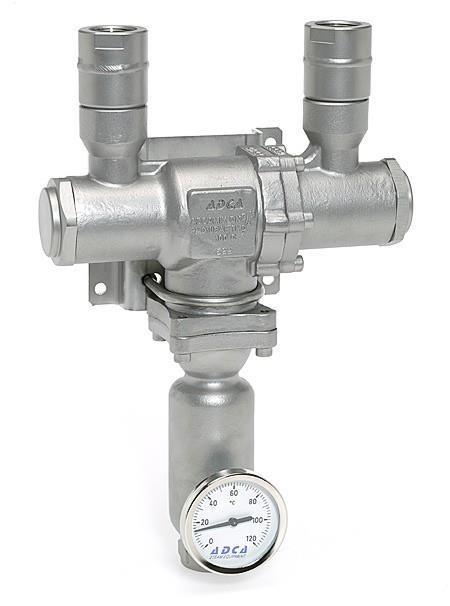 STEAM - WATER MIXERS ADCAMIX MX20 DESCRIPTION The steam/water Adcamix mixers provide cheap, instant source of low pressure hot water by using existing steam and cold water supplies.