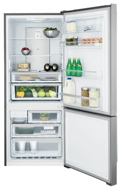Bottom Mount EBE5307SA A 530 frost free bottom mount refrigerator with best in class energy efficiency, FreshZone double insulated crispers and a mark resistant finish.