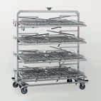 Washing carts 4 3 2 1 4 3 2 1 3 2 1 D C983-4 levels loading trolley with 16 washing arms. Up to 28 DIN 1/1 net baskets capacity. Useful height: 1) 65 mm / 2.