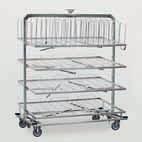 56" D C690-4 level presentation rack provided with 8 washing arms, up to 21 sterile containers (size mm 600x300x300h / 23.62"x11.81"x11.81"h).