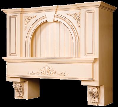 X - Series X-Series is very versatile; it has the look of a big mantel hood, but faux columns allow it