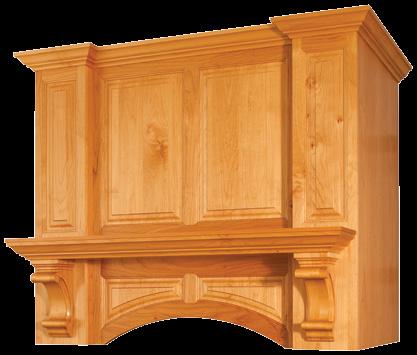 X is shown with PRW3 corbels O - Series The O-Series is a combination of a hearth-style mantel range