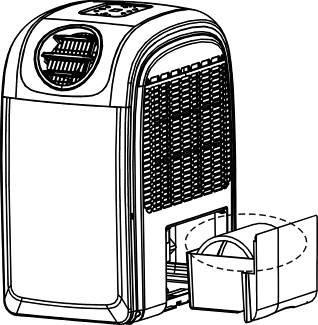 Install the portable air conditioner in a flat location with adequate space to ensure the air inlets and outlets will not be blocked. Keep a minimum clearance of 50cm from walls and other objects.