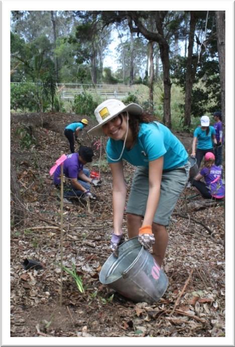 In February 2012, staff from RACQ Insurance s Eight Mile Plains office, volunteered for an afternoon of planting, water quality monitoring and rubbish removal.