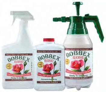 of deer BOBBEX ROSE Will not wash off Repels Japanese Beetles, aphids, mites, leafhoppers, greenflies, and sawflies BOBBEX ROSE is the first line of defense in rose protection.