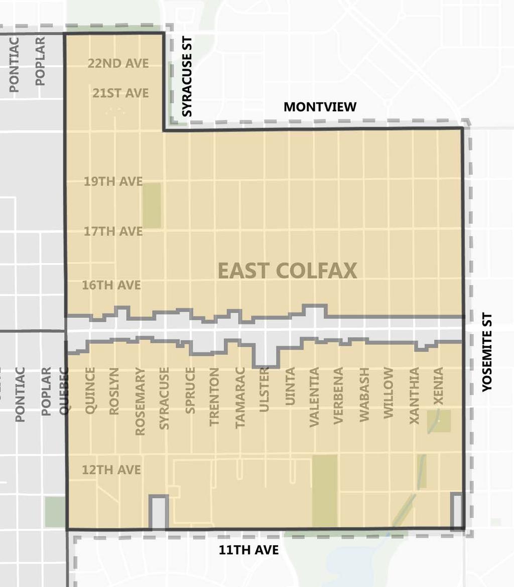 East Colfax Design Quality Financial Stability Trees and Landscaping Pedestrian & Bicycle