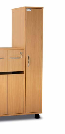 Bedsidee Cabinet / Wardrobe Combination - Double Upper Drawer Constructed from melamine faced chipboard / laminate offering an extremely strong & durable, yet aesthetically pleasing appearance Upper