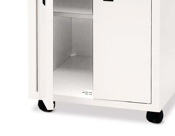 284 x 99mm Lower Cupboard - 478 x 453 x 576mm Paint - White Top - Beech CL - Code Lock Electronic Push Button (fi tted to
