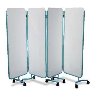 Set of 4 Curtains BS 5438/2A Three & Four Section Solid Screens Solid plastic screen designed to provide patient privacy &