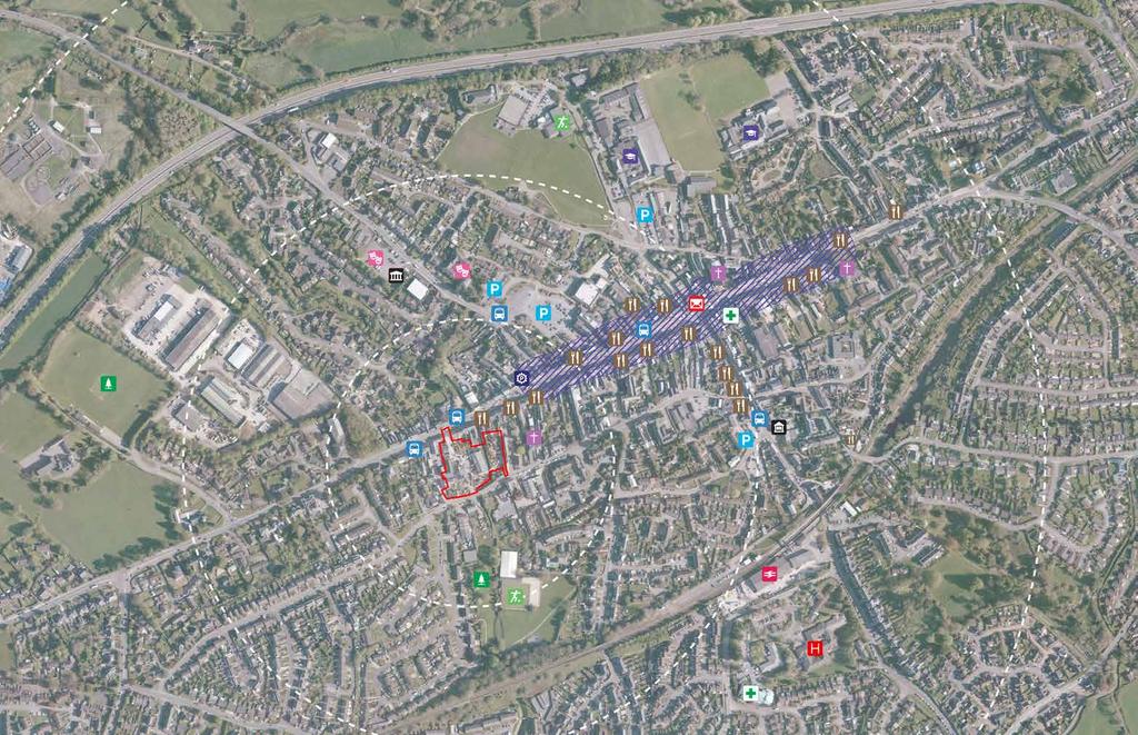 Context Appraisal Connectivity The 1.6 acre (0.6 Hectare) site at West End, Honiton is in a very sustainable location within easy walking distance of Honiton s local facilities.
