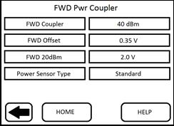sensors. The coupling value should be entered as a positive value (-60dBm should be entered as 60.00).