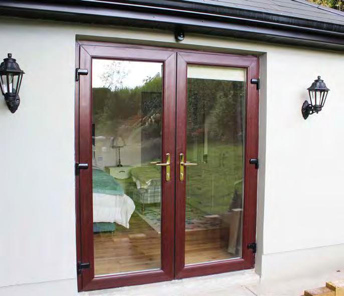 upvc French Doors A French door can have a traditional or modern look. They come in many different styles and colours. Typically both sides of a French door can open but one side may remain locked.