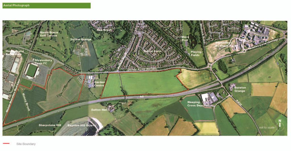 e Oteley Road South Shrewsbury Consultation Feedback Aerial Site Location Plan - Oteley Road South