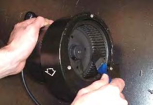 Step 6 Remove any dust from fan scroll and from around the