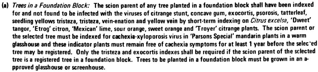 -141. femr number of indicator plants, or may approve other procedures for testing for virus infection if determined equally suitable.