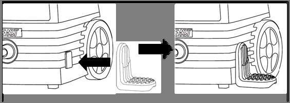 Step 5 Attach the gun/wand holder as shown in the figure below. Step 6 Attach the soap/detergent bracket.