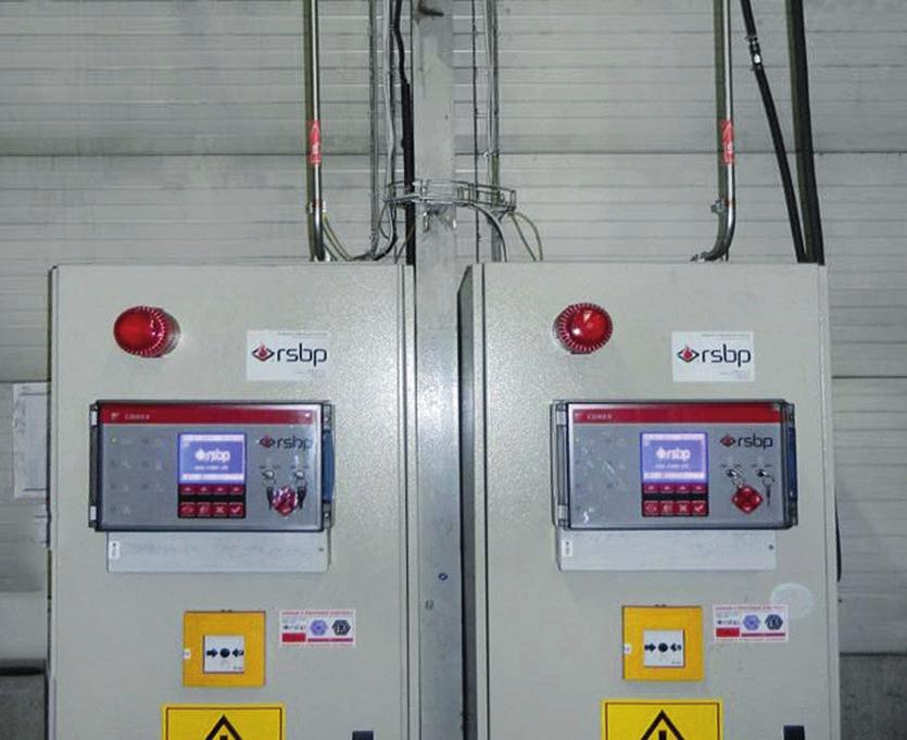 AUTOMATIC FIRE SUPPRESSION SYSTEM FIREPRO FIRE PROTECTION OF MECHANICAL EQUIPMENT CONEX control unit with manual call point and optical-acoustic alarm on case with CO In many industries, we encounter