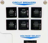 CIRCUIT BREAKERS (2) WASTE COMPARTMENT LATCH WASTE COMPARTMENT ACCESS DOOR 1 AMP CIRCUIT BREAKERS (2) 110V OUTLET
