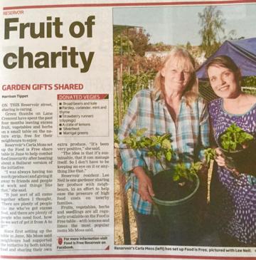 Building relationships locally Receiving fruit and vegie plants. Very beneficial for me when I can t afford to buy at Bunnings or Masters.