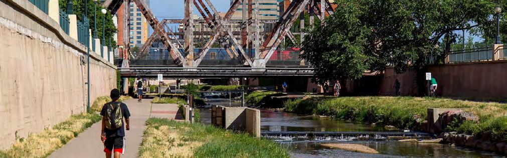 A [ Urban Trails ] Denver s great spine of outdoor activity, the South Platte River and Cherry Creek, exemplify the Colorado lifestyle.