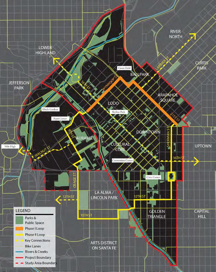 Downtown Loop The Downtown Loop proposed in the Outdoor Downtown Plan provides a dedicated bike