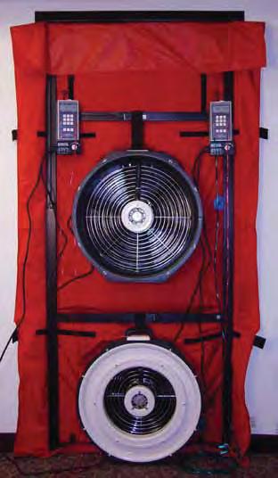 Multi-fan Blower Door Systems Airtightness testing of larger buildings requires more fan flow.