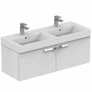 K2661WG K2661WH K2661WC K2661WL Compatible with vanity 121 cm (K079101) Wall mounted One internal shelf Two drawers unit with soft closing Included hardware Worktop needs to be ordered separately (no