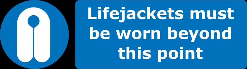 Lifejackets Lifejackets are mandatory when entering a zone within one metre from the edge on jetties, docks and piers, except where