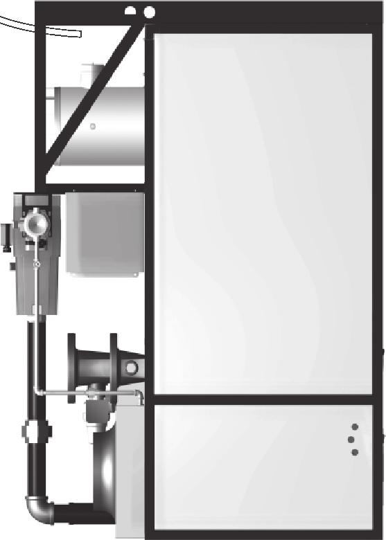 OPTION 3: SIDE WALL VENTING POSITIVE PRESSURE CATEGORY IV FIGURE 7 In this configuration the boiler blower is used to push the flue products horizontally to the outdoors, see Figure 7.