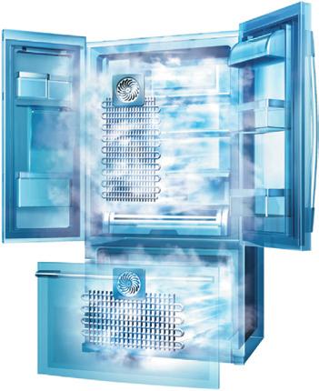refrigerator provides uniform cooling for each shelf and food compartment.