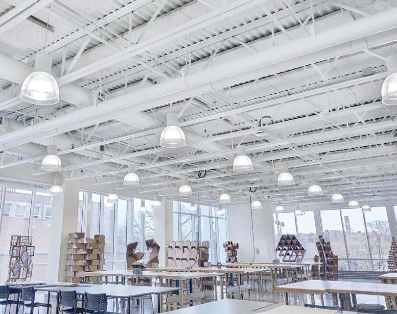 Tectum Direct-Attach Ceiling Panels; Temple School of Architecture, Philadelphia, PA; NELSON, Philadelphia, PA THE SUSTAIN Portfolio Contributes To Better Spaces 1" Thick Tectum Panels in White and