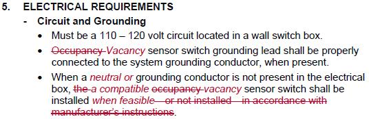 34: Occupancy Sensor Switches 34 2 Circuits without a neutral conductor may require a specialized unit 121. 122. 36: Tier 2 Advanced Power Strips all NEW MEASURE New measure added to ESA Program 123.
