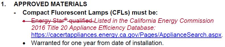 14: Thread Based CFLs 14 1 Change in ENERGY STAR standards 31.