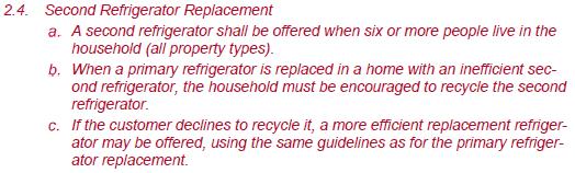 17: Refrigerator Replacement 17 A Added to Installation Policies: Alignment with statewide P&P