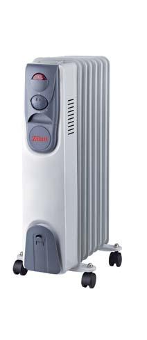 heater fins 2500 2 Speed levels Cord storage 5 oil channel Oil heater 3 fins 2500 2 Speed levels Cord