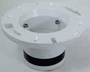 39 plastic floor flange replacement for cast iron With 4" tailpiece Easy installation, simply push in and fasten to the floor Perfect for replacement or new installations 61-198 4" Inside Fit Closet