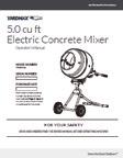 Electric Concrete Mixer» Operator s Manual CONTENTS SUPPLIED Your YARDMAX concrete mixer comes partially assembled and contains the following: 1 3 4 5 6 2 10 7 8 9 HARDWARE KIT 11 1. Pivot Pin 2.