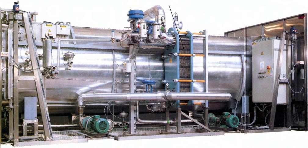 Distribution system for the circulation water. Equipped with nozzles producing a "solid" spray cone, mounted so as to avoid water stagnation in the ducts of the sparger.