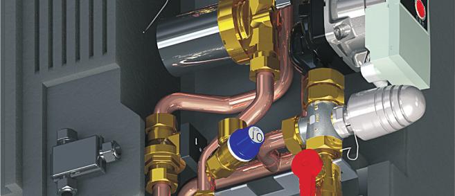 The hot water temperature is controlled via a thermostatic
