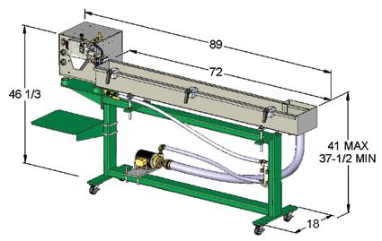 Rate per Strand (2) 50 Lb/hr 22 Kg/hr Motor Size (Rotor) 3/4 HP 0.55 kw Motor Size (Feedroll) 1/17 HP 0.04 kw Max.