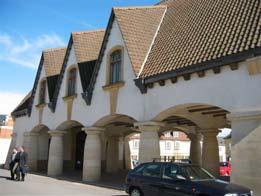The dominant building is the Brownsword Hall, designed by John Simpson, in the idiom of a traditional West Country market hall. The undercroft hosts farmers markets on two Saturdays every month.