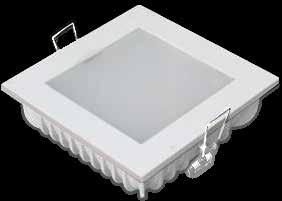 DOWNLIGHTERS ARENA DL - 9W, 15W, 21W The square shape of the ARENA DL downlighters gives it an elegant look making it perfect for recessed lighting in board rooms and