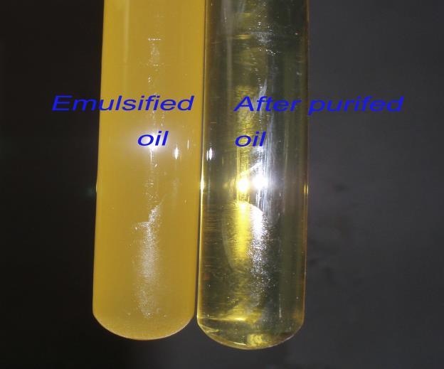 Comparasion Before and after purification Advantages Good economic benefits, widely application, it is suitable for purifying various old hydraulic oil in petroleum, chemical, mining, metallurgy,