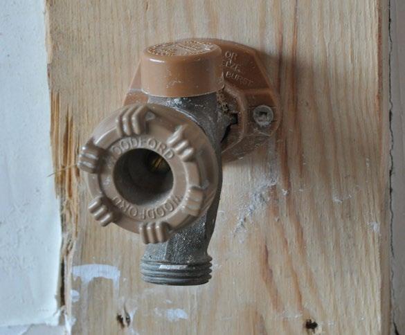 Leave the valves off until sprint time. Please note that when the valve is in the off position, it is positioned perpendicular to the white pex line.