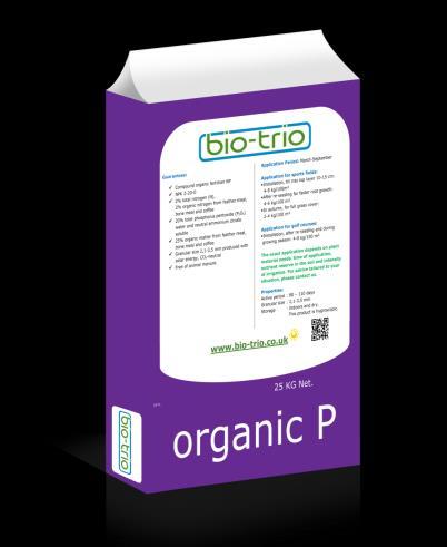Organic P Product description Organic P is a low odour, dust-free organic fertiliser NPK 2-20-0 that contains easily absorbable organically bonded phosphorus.
