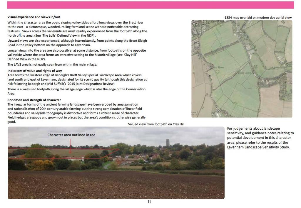 Lavenham Landscape Character Assessment In 2015 Lavenham Parish Council commissioned a Landscape Character Assessment which