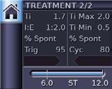 breath indicators Viewing the Info menu (ST mode) Treatment with spontaneous trigger