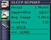 In the Sleep Quality screen, you can always view your usage hours during the last