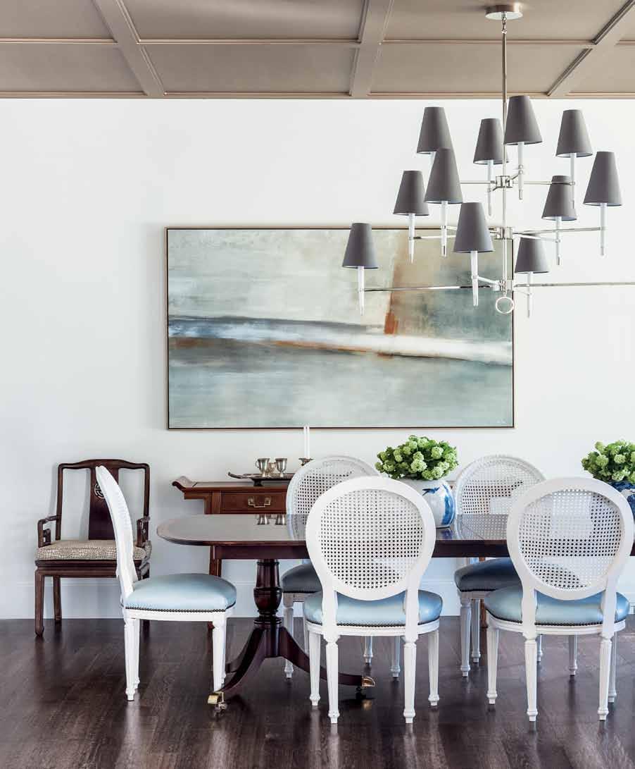 in due time paying homage to the past, a dallas home makes an elegant statement with a mix of old and new elements within a timeless framework.