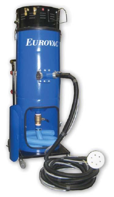 EUROVAC EUROVAC II - WET-MIX DUST COLLECTOR Eliminate hazardous dust with a Eurovac system and source capture sanding tools *Patent Pending How the Unit Works: Explosive dust is drawn into the unit